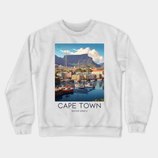 A Pop Art Travel Print of Cape Town - South Africa Crewneck Sweatshirt